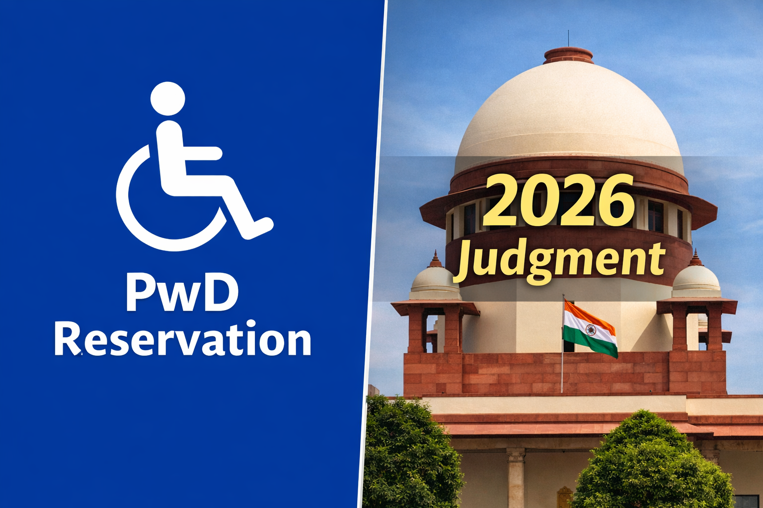 PwD reservation in unreserved category Supreme Court judgment India