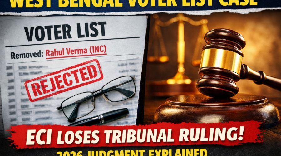 West Bengal voter list case tribunal restores candidate 2026 judgment