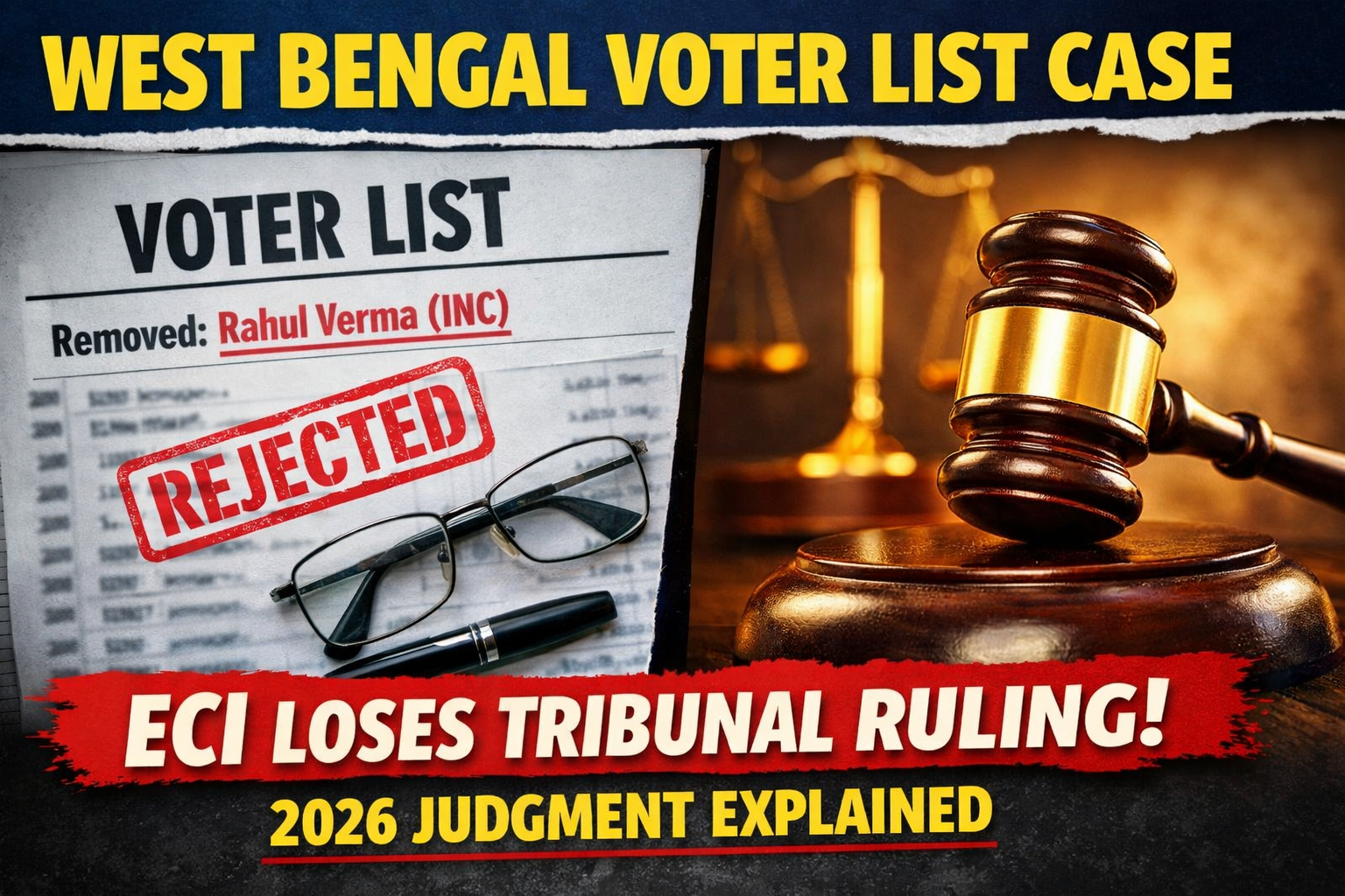 West Bengal voter list case tribunal restores candidate 2026 judgment