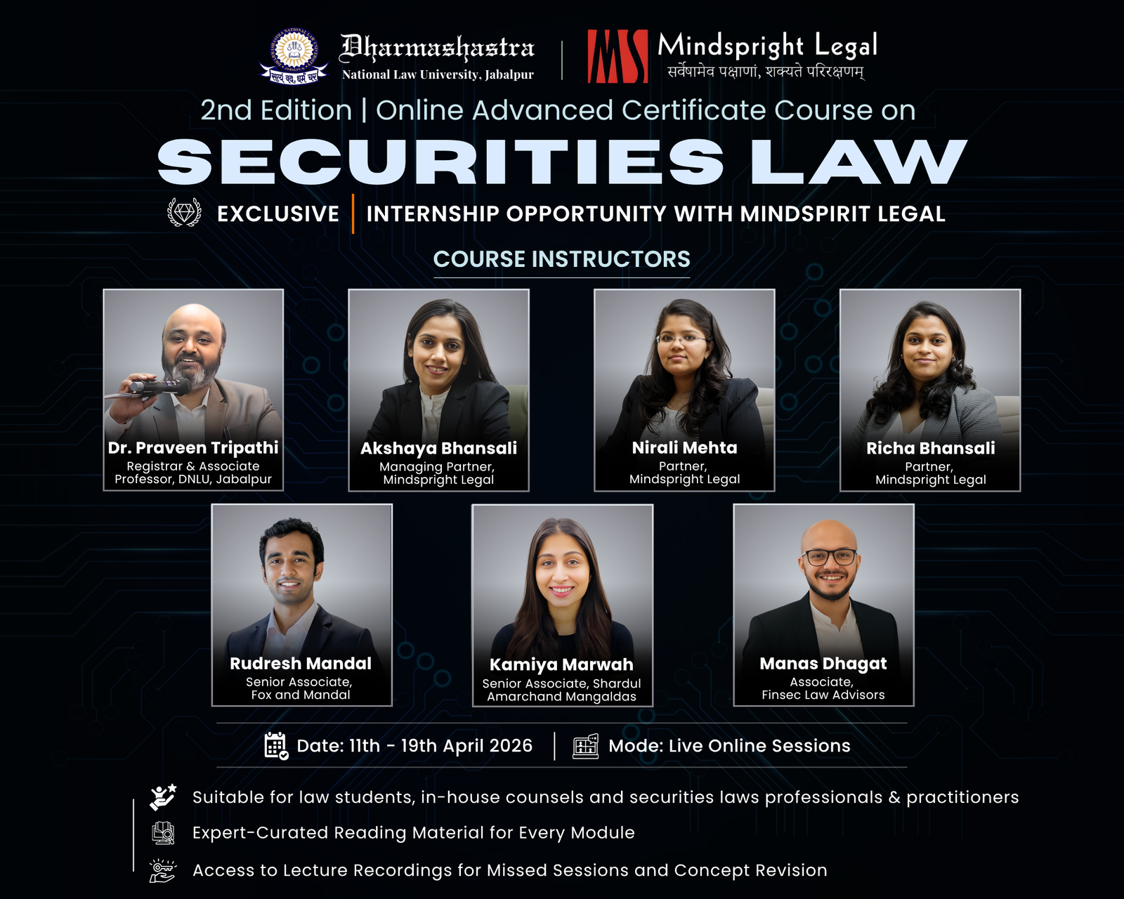 Securities Law Certificate Course 2026